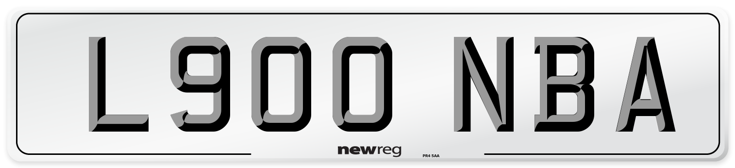 L900 NBA Number Plate from New Reg